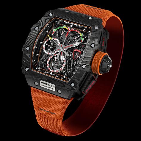 orange richard mille watch|richard mille mclaren price.